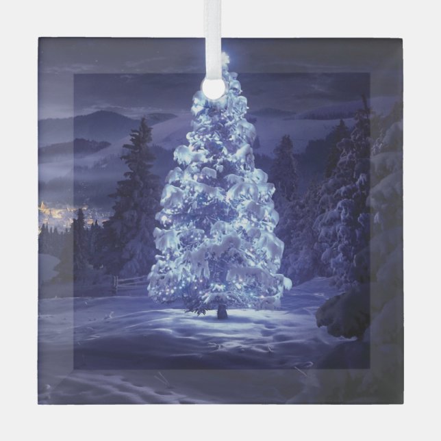Adorno De Cristal Árbol de Navidad (Anverso)