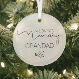 Adorno De Cristal Árbol de Navidad Personalizado En Memoria Amorosa