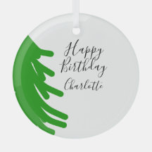 Árbol de Navidad verde feliz cumpleaños diciembre 