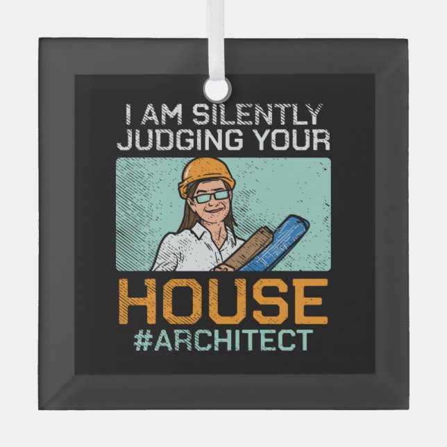 Adorno De Cristal Arquitecto - Juzgando su casa (Anverso)