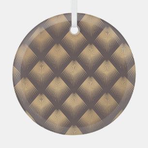 Adorno De Cristal Art Deco Golden: Sin Maravillas Minimalistas
