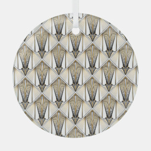Adorno De Cristal Art Deco, motivo de oro de lujo