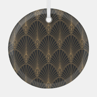 Adorno De Cristal Art deco: patrón geométrico clásico.