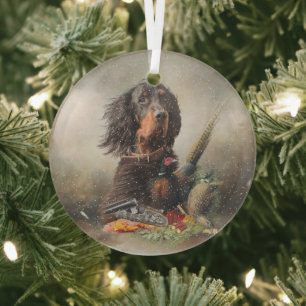 Adorno De Cristal Arte de Gordon Setter