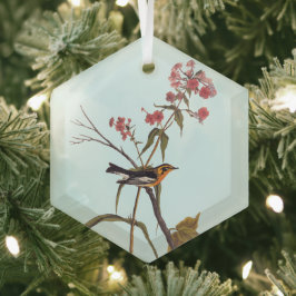 Adorno De Cristal Arte de pájaro del pájaro del pájaro negro