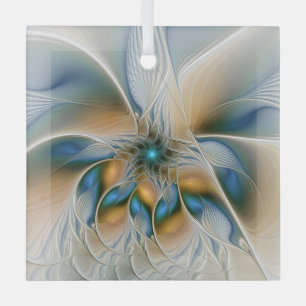 Adorno De Cristal Arte fractal de fantasía abstracta y elevada con a