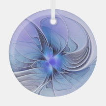Arte fractal moderno abstracto lavanda azul
