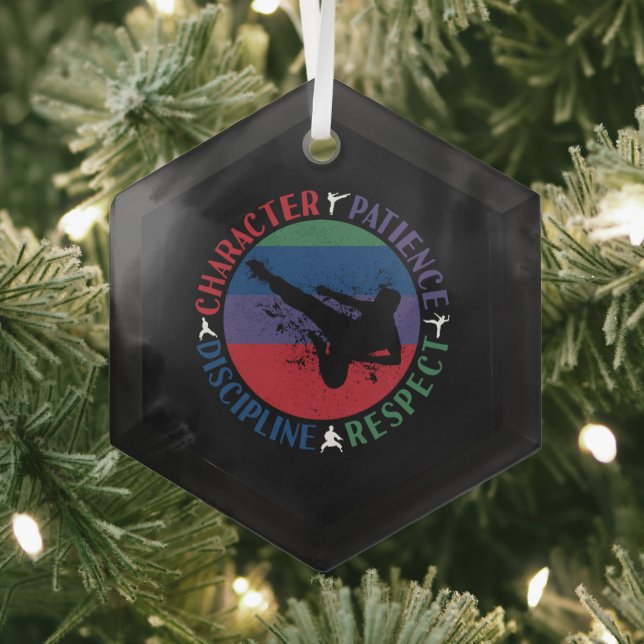 Adorno De Cristal Artes marciales - Valores básicos de karate (in situ)