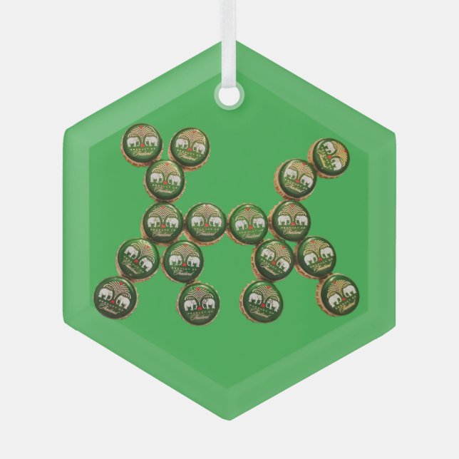 Adorno De Cristal ​🐶 Authentic Chang Beer Cap Dog (Anverso)