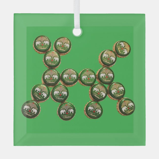 Adorno De Cristal ​🐶 Authentic Chang Beer Cap Dog (Anverso)