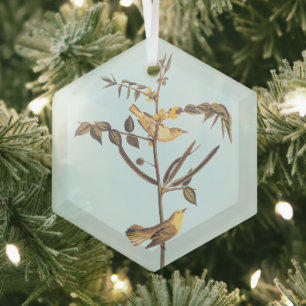 Adorno De Cristal Ave amarilla de los niños