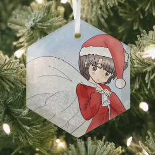Adorno De Cristal Ayudante de Santa