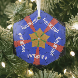 Adorno De Cristal Azul irrisorio Hakuna Matata