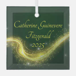 Adorno De Cristal Baby's First Christmas Birth Detail Keepsake Gift