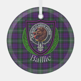 Adorno De Cristal Baillie Scottish Clan Tartan & Crest