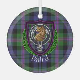 Adorno De Cristal Baird Scottish Clan Tartan & Crest