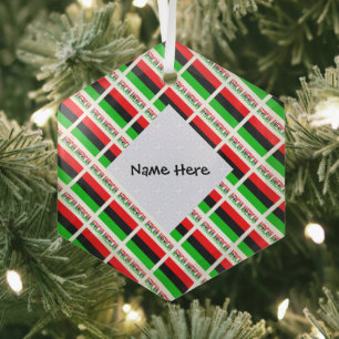 Adorno De Cristal Baldosas de la Diáspora Africana o Bandera America