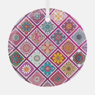 Adorno De Cristal Baldosas marroquíes de Mandala