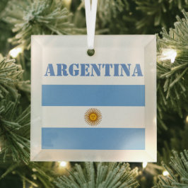 Adorno De Cristal Baloncestistas de la bandera argentina