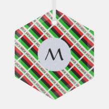 Bandera afroamericana en el hexágono inicial