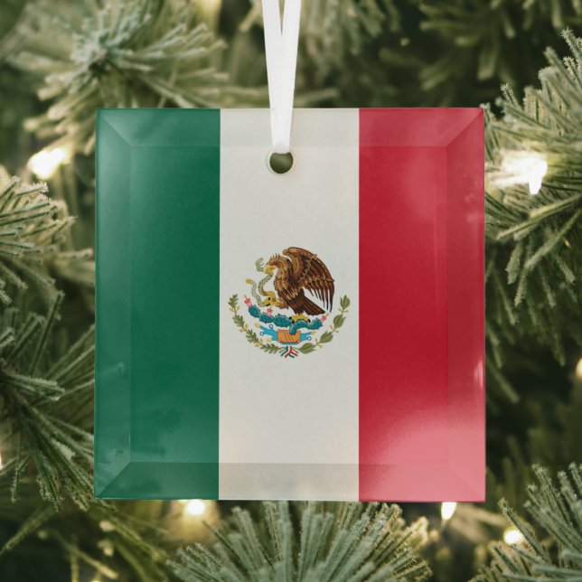 Adorno De Cristal Bandera nacional de Bandera de México Mexicanos (in situ)