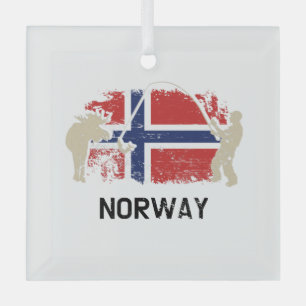 Adorno De Cristal Bandera noruega