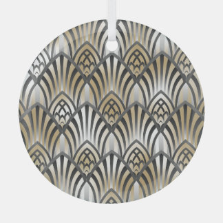 Adorno De Cristal Barroco vintage: Patrón Ornamental sin Marea