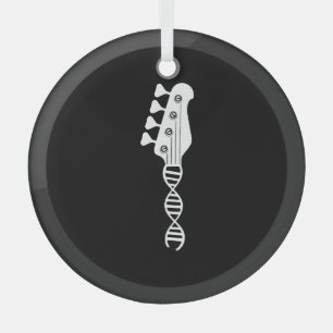 Adorno De Cristal Bass Guitar Player