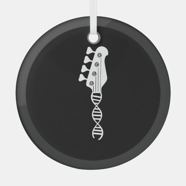 Adorno De Cristal Bass Guitar Player (Anverso)