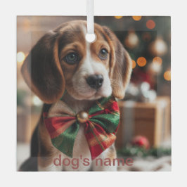 Adorno De Cristal Beagle Navidades