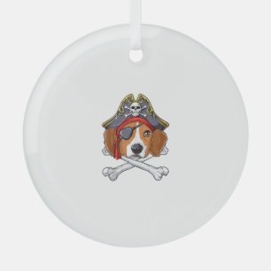 Adorno De Cristal Beagle Pirate Costume Jolly Roger Bandera Cruz de 