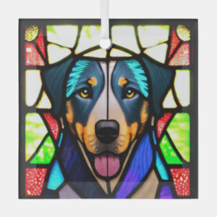Adorno De Cristal Beauceron "Vidrio Manchado"