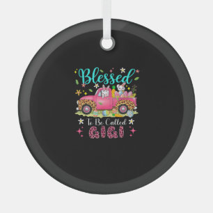 Adorno De Cristal Bendito De Ser Llamado Gigi Bunnies De Pascua Choc