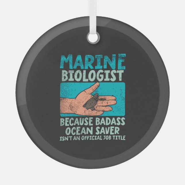 Adorno De Cristal Biólogo marino (Anverso)