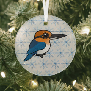 Adorno De Cristal Birdorable Guam Kingfisher