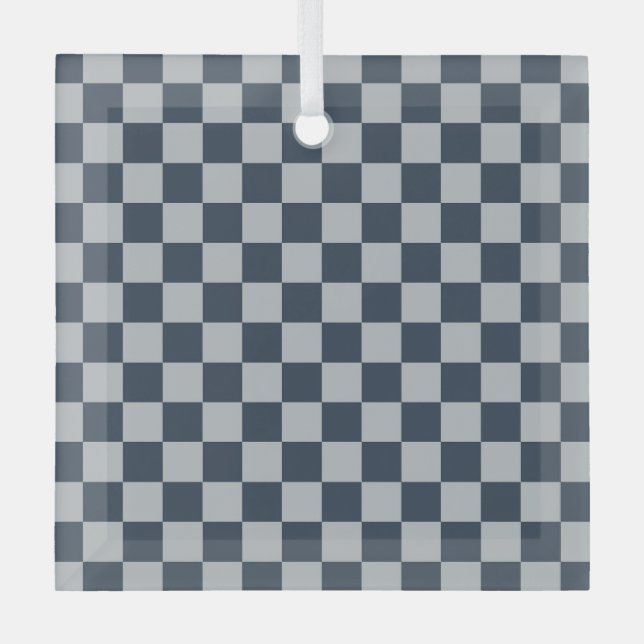 Adorno De Cristal Black ice checkered board pattern (Anverso)