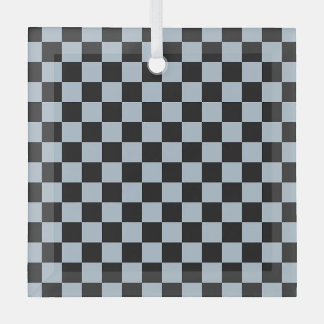 Adorno De Cristal Black ice checkered pattern (Anverso)