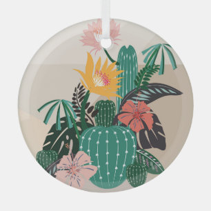 Adorno De Cristal Blogueo Botánico: Cactus Vintage Art.
