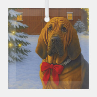 Adorno De Cristal Bloodhound Holiday