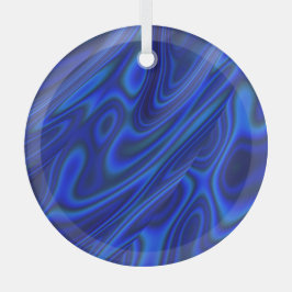 Adorno De Cristal Blue Abalone Shell Fractal Resumen Suncatcher
