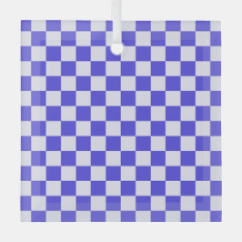 Adorno De Cristal Blueberry cream checkered pattern