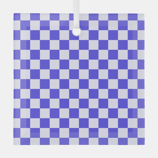 Adorno De Cristal Blueberry cream checkered pattern (Anverso)