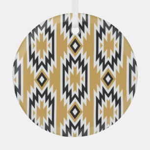 Adorno De Cristal Boho étnico: patrón geométrico vintage.