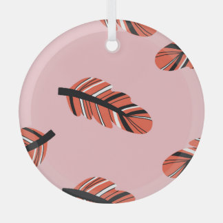 Adorno De Cristal Boho Feathers: Vintage Repeat.