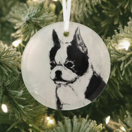 Adorno De Cristal Boston Terrier by Hevener