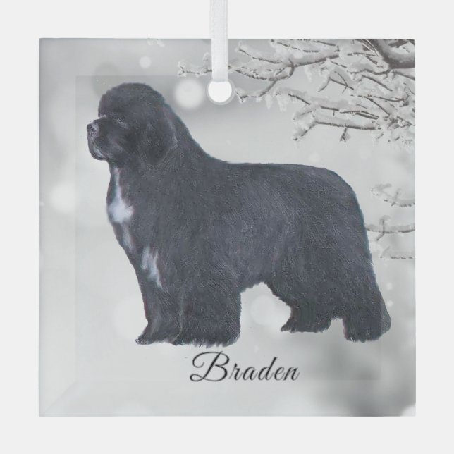 Adorno De Cristal Braden Newf for Carol (Anverso)