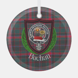 Adorno De Cristal Buchan Scottish Clan Tartan & Crest