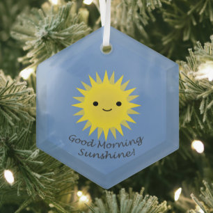 Adorno De Cristal Buenos días Sunshine Cute Kawaii Sun Ceramic Orna