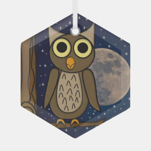 Adorno De Cristal búho