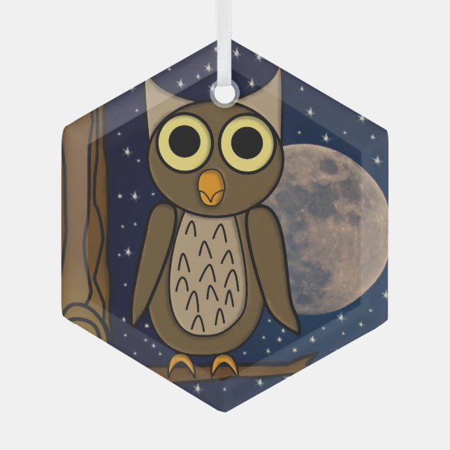 Adorno De Cristal búho (Anverso)